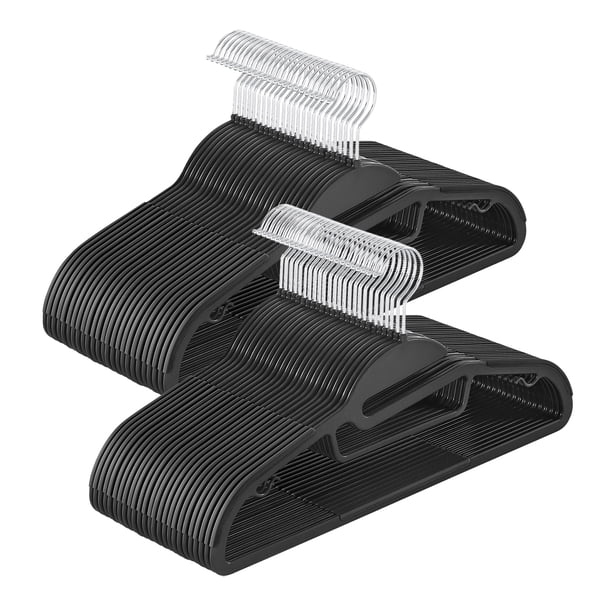 Perchas para ropa SONGMICS, 50 unidades, plástico resistente, 41,5 cm