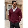 thumbnail image 3 of COOFANDY Men's Casual Button Down Cardigan Sweater Cable Knitted Cardigans with Pockets, 3 of 6