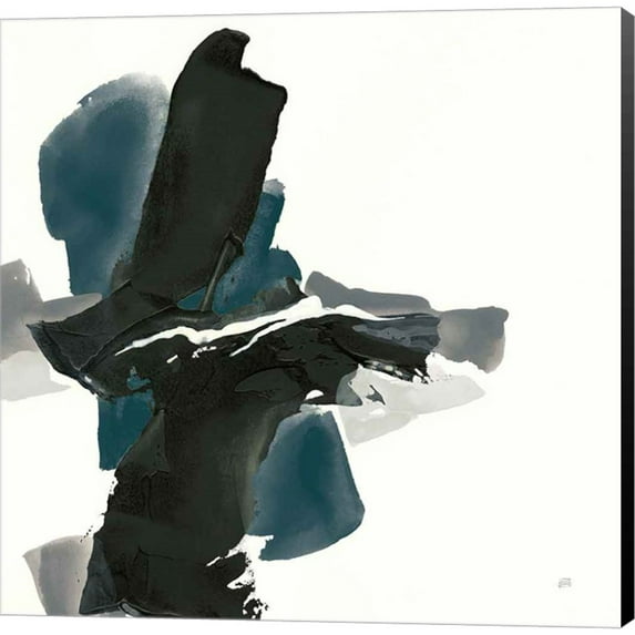 Great Art Now Black and Dark Teal IV by Chris Paschke, Canvas Wall Art, 12W x 12H