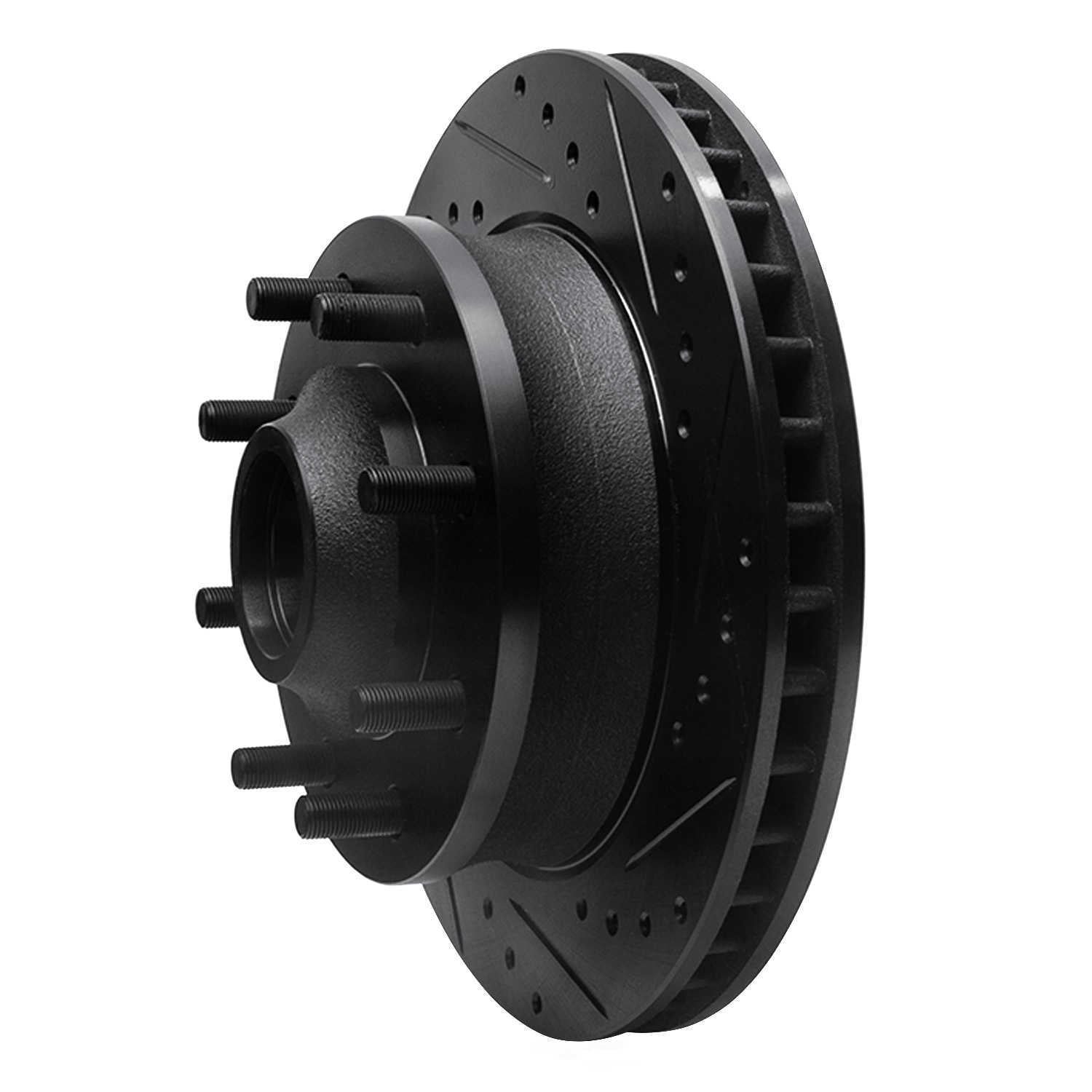 Dynamic Friction Company 633-48004R DFC Brake Rotor - Drilled And Slotted - Black