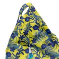 thumbnail image 5 of Botanical Lounger Chair Bag, Summer Toned Palm Leaves Along Hibiscus Blossoms Tropic Essence Paradise, High Capacity Storage with Handle Container, Lounger Size, Yellow Navy Blue, by Ambesonne, 5 of 5
