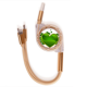 thumbnail image 1 of Trébol corazón día de San Patricio de Irlanda Cable de carga telescópico múltiples USB tres en uno, 1 of 3