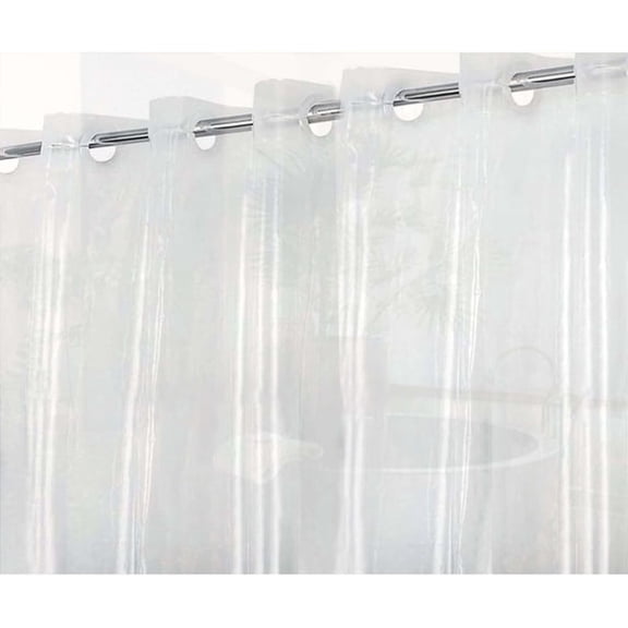 AUQ No Hooks Needed Waterproof Shower Curtain Liner Peva 71" X 74" for Bathroom Clear Shower Curtains Shower Curtain No Hooks with Liner