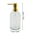 thumbnail image 4 of Unique Bargains 1 Pc Classic Cylindrical Soap Pump Dispenser for Hotel 400ml Clear Gold Tone, 4 of 6