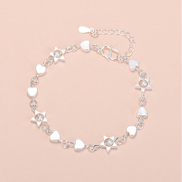 Pulsera con abalorio de la suerte de Plata de Ley 925 para mujer, cadena, brazaletes redondos, joyería de calidad de lujo a la moda, accesorios de Navidad Tan Jianjun unisex