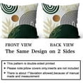thumbnail image 3 of Boho Pillow Covers 16x16 Set of 2, Green Gold Farmhouse Decorations Throw Pillow Covers Boho Leaves Tropical Outdoor Short Plush Decorative Cushion Case for Couch Sofa Home, 3 of 6