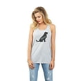 thumbnail image 2 of Thread Tank Labrador Dog Silhouette Women's Sleeveless Flowy Racerback Tank Top Sport Grey X-Large, 2 of 5