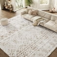 thumbnail image 3 of Boho Area Rug x Carpet Rugs for Living Room Bedroom Moroccan-Machine Washable Rugs for Bedroom Dining Room Living Room Rug Neutral Taupe, 3 of 9