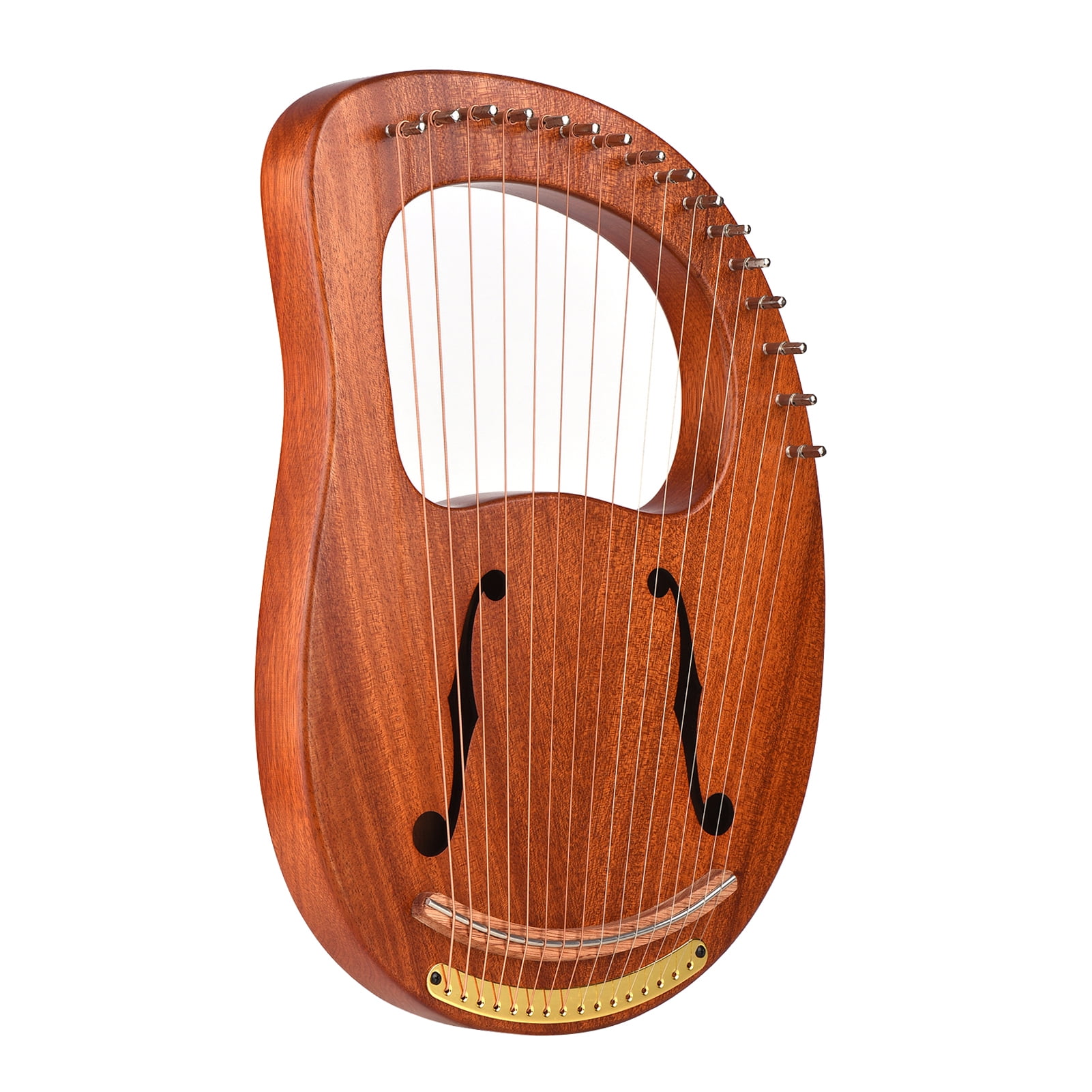 ammoon WH 16 16 String Wooden Lyre Harp Metal Strings Solid