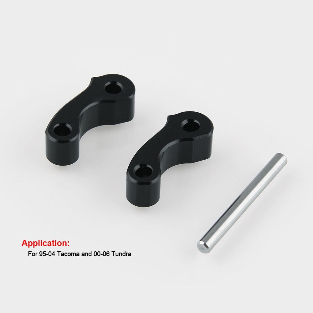 Htostar Racing Aluminum Rear Window Latch Hinge Pivots Compatible for 95-04 Tacoma 00-06 Tundra Xtracab Black 2 pcs