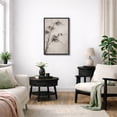 thumbnail image 3 of Framed Canvas Print Asian Ink Bamboo with Birds Wall Art Minimalist Oriental Nature Decorative for Living Room Bedroom - 16"x24" BLACK, 3 of 8