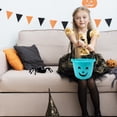 thumbnail image 4 of BNNG Halloween Trick or Treat Pumpkin Bucket, Jack O Lantern Candy Basket and Buckets for Trick or Treating, Orange Halloween Pails with Handle for Kids Party Favors Supplies Props, 4 of 5