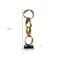 thumbnail image 4 of HomeRoots 568881 25 in. Gold & Black Marble & Aluminum Modern Abstract Tabletop Sculpture, 4 of 4