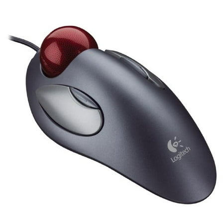 Logitech Trackman Marble Mouse Four-Button Programmable Dark