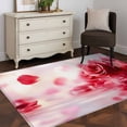 thumbnail image 5 of Red Rose Fantasy Area Rug 4x6 Washable Rug Non Slip Elegance Floral Romantic Reflection Large Area Rug Indoor Floor Carpet for Entryway Bedroom Kitchen Living Room Home Office Dining Room Nursery, 5 of 8