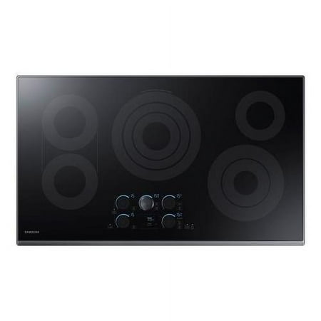 Samsung - 36" Electric Cooktop with WiFi and Rapid Boil™ - Black stainless steel