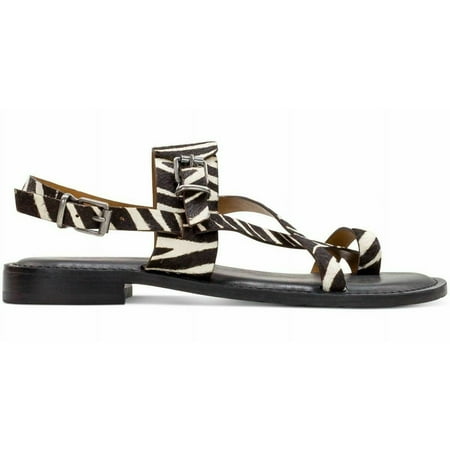 Women Patricia Nash Fidella Flat Strappy Sandals Variety B4HP MSRP $109 (White/Black Zebra,US 8)