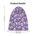 thumbnail image 4 of Sikiie blue flower Skull colorful Toddler Beanie Kids Beanie Hat Warm Winter Hats for Boys Girls Knit Cap, 4 of 7