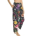 thumbnail image 3 of Kdxio Women's Comfy Stretch Mushrooms Snails ButterfliesPrint Drawstring Pajama Pants-Large, 3 of 9