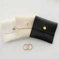 thumbnail image 4 of 2Pcs Faux Leather Jewelry Pouch, Portable Jewelry Gift Bags With Snap Button, 4 of 7