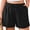 A1-Black, variant on Women's Plus Size Summer Shorts, Lightweight Breathable Casual Shorts with Pockets, Ethnic Geometric Stripe 3X Elastic Drawstring Waist High Waisted Lounge Beach Shorts