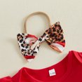 thumbnail image 6 of Cjfdfy Newborn Baby Girl Christmas Fall Outfit My First Christmas Long Sleeve Romper Print Flare Pants Headband Infant Christmas Print Fall Winter Holiday Clothes 0-18 Months, 6 of 9