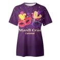 thumbnail image 4 of PMUYBHF T-Shirt à Manches Courtes Imprimé pour Femmes Printemps Été Vacances Col Rond 1852 S, 4 of 5