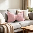 thumbnail image 4 of Bow Pillow, Comfortable Bow-Knot Throw Pillow / Seat Back Cushion, Boho Decorative Throw Pillows Chenille Textured Lumbar Pillows Large Bow Shaped Cushion for Bed Sofa Couch Living Room Bedroom Decor, 4 of 6