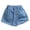 7-Blue, variant on Girls Denim Shorts With Waist For Comfort And Everyday Play Lightweight Summer Bottoms For Tween Girls
