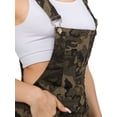 thumbnail image 4 of American Bazi Women's Button Down Slim Fit Color Denim Overalls RJHO926 - Olive Camo - 2X-Large, 4 of 4