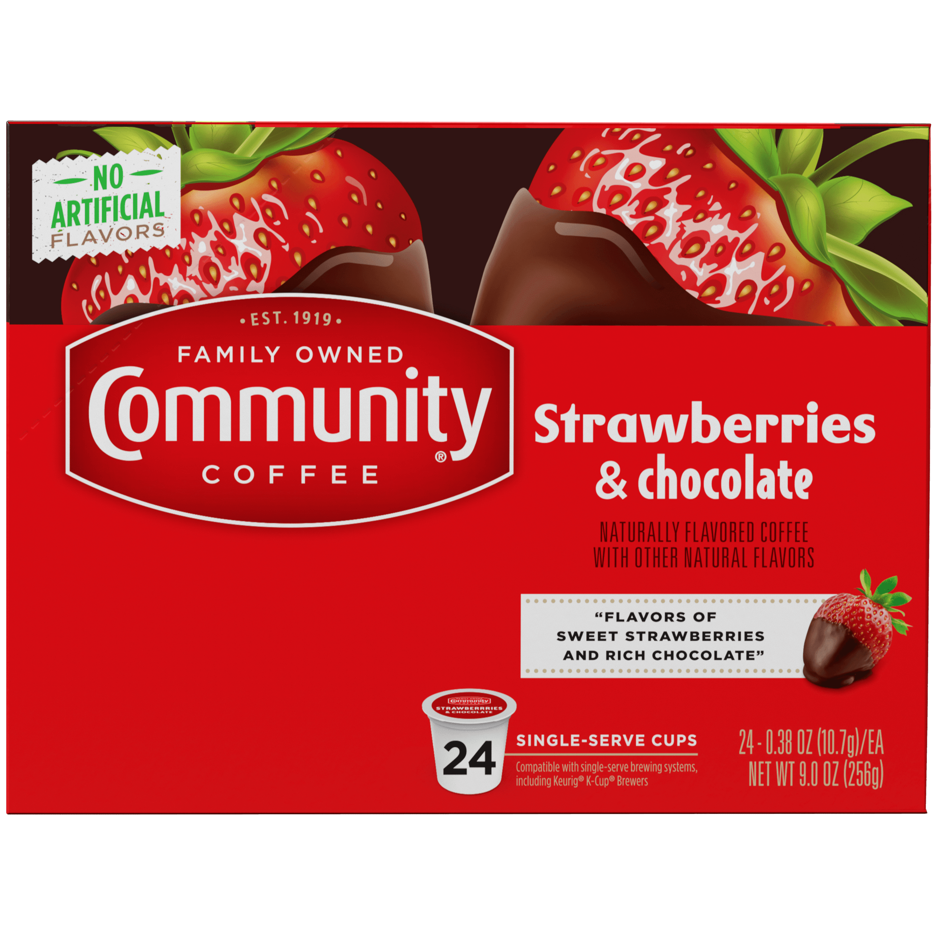 Community Coffee Strawberry & Chocolate Flavored Keurig Coffee