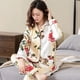 thumbnail image 2 of Pijama de algodón transpirable para mujer de manga larga engrosado servicio al hogar traje de noche Delgado cálido regalo de Navidad ropa de dormir sexy, 2 of 4
