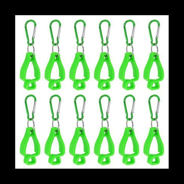 Clips para Guantes para Portaguantes de Trabajo Clip para CinturóN de Guantes con Mosquetones de Metal para Trabajadores de la ConstruccióN (Verde)