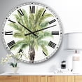 thumbnail image 2 of DesignArt Mixed Botanical Greens palms IV Large Wall Clock, 2 of 2