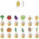 thumbnail image 4 of Vegetable Birthday Party Supplies Cute Vegetable Party Decorations Include HAPPY BIRTHDAY Banner Foil Balloons Cake Topper Cupcake Toppers, 4 of 4