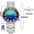 thumbnail image 4 of ADDIESDIVE Men's Professional Diver Watch 1000m Water Resistant, Japanese Automatic Movement, Ceramic Bezel, Sapphire Crystal, Luminous, Stainless Steel Analog Mechanical Watch, 4 of 9
