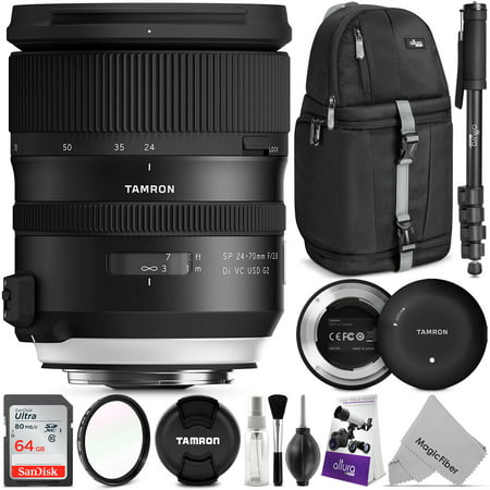 Tamron SP 24-70mm f/2.8 Di VC USD G2 Lens for CANON EF w/ Advanced Photo and Travel