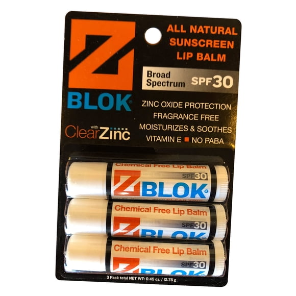Bálsamo labial y protector solar Z Blok SPF 30 a base de minerales a base de agua