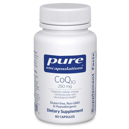 Pure Encapsulations CoQ10 - 250 mg CoQ10 - Brain Support Supplement* - Mitochondrial & Cellular Energy Support* - Non-GMO & Vegetarian - 60 Capsules