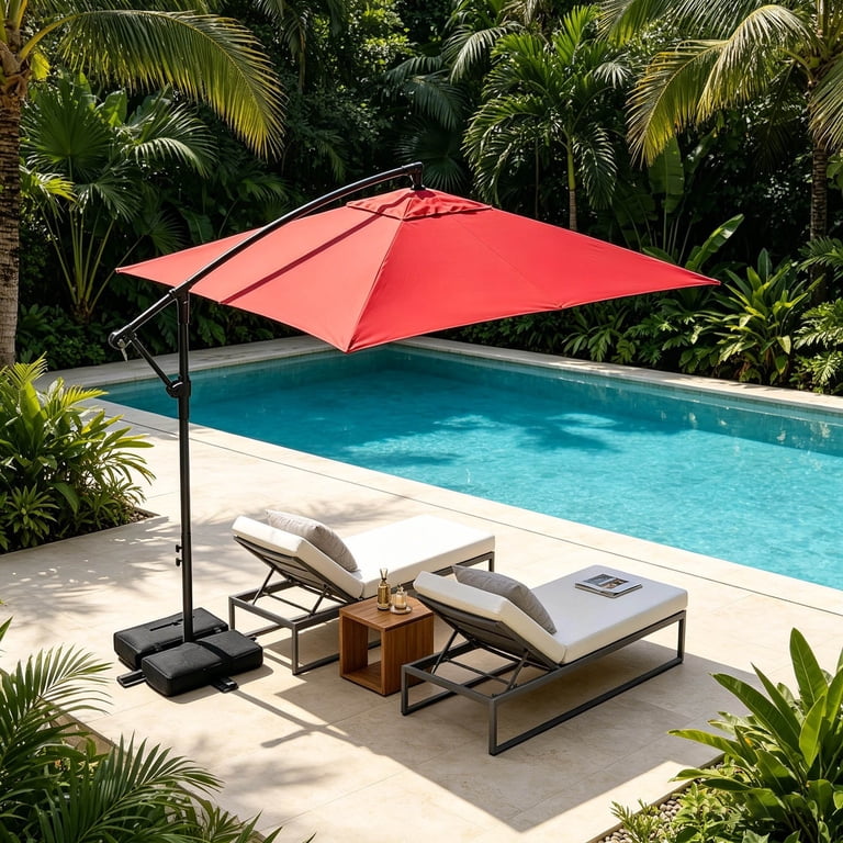 7 foot patio umbrella replacement canopy MASTERCANOPY 7.5 ft for 6 Ribs-Khaki and Turquoise Stripe Easy to install and adapt to a variety of umbrella types LAGarden 7 Ft Fringe Umbrella