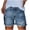 Light Blue, variant on Staron Women's Denim Shorts Ripped Button Pocket Casual Fashion Distressed High Waist Summer Jean Shorts, Light Blue XL