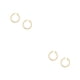 thumbnail image 4 of Jumpingount Pendientes de aro pequeños Círculo Forma redonda Estilo simple Mujeres Hombres Joyería de acero de titanio diario para 2piezas, 4 of 6