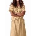 thumbnail image 3 of Jaimenalin Summer Skirt Set Women 2 Piece Outfits Short Sleeve Top Elastic Waist Maxi Dress Sets with Pockets Khaki XXL, 3 of 8