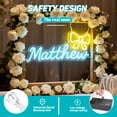 thumbnail image 4 of UPONRAY Single-line Custom Neon Signs with Bowknot, Customizable USB-Powered & Dimmable LED Neon Light, Stylish Wall Decor as Gifts for Family, Lover, Friend, Lemon Yellow, 16 inch, 4 of 8