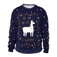 thumbnail image 5 of Sudadera fea de Navidad con estampado 3D de llama para hombre y mujer, suéter de Nochevieja para Navidad, jersey para parejas, jersey para fiestas navideñas, 5 of 5
