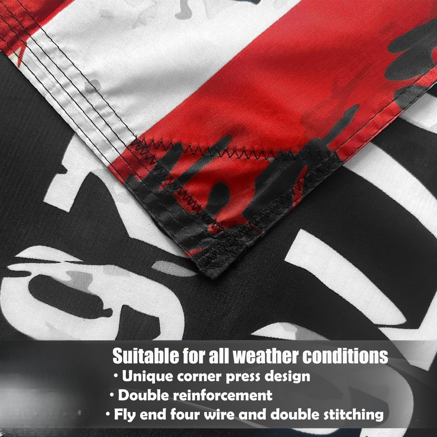 USA 250th Anniversary Commemorative Flag 2x3 ft | Exclusive Black-Red-White Colorway 200D Weather-Resistant Polyester Double-Sided Triple-Layer Construction Indoor/Outdoor Use 2026 Patriotic Decor
