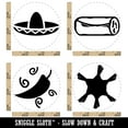 thumbnail image 2 of Fiesta Party Sombrero Pinata Chili Pepper Burrito Rubber Stamp Set for Scrapbooking Crafting Stamping - Small 3/4 Inch, 2 of 7