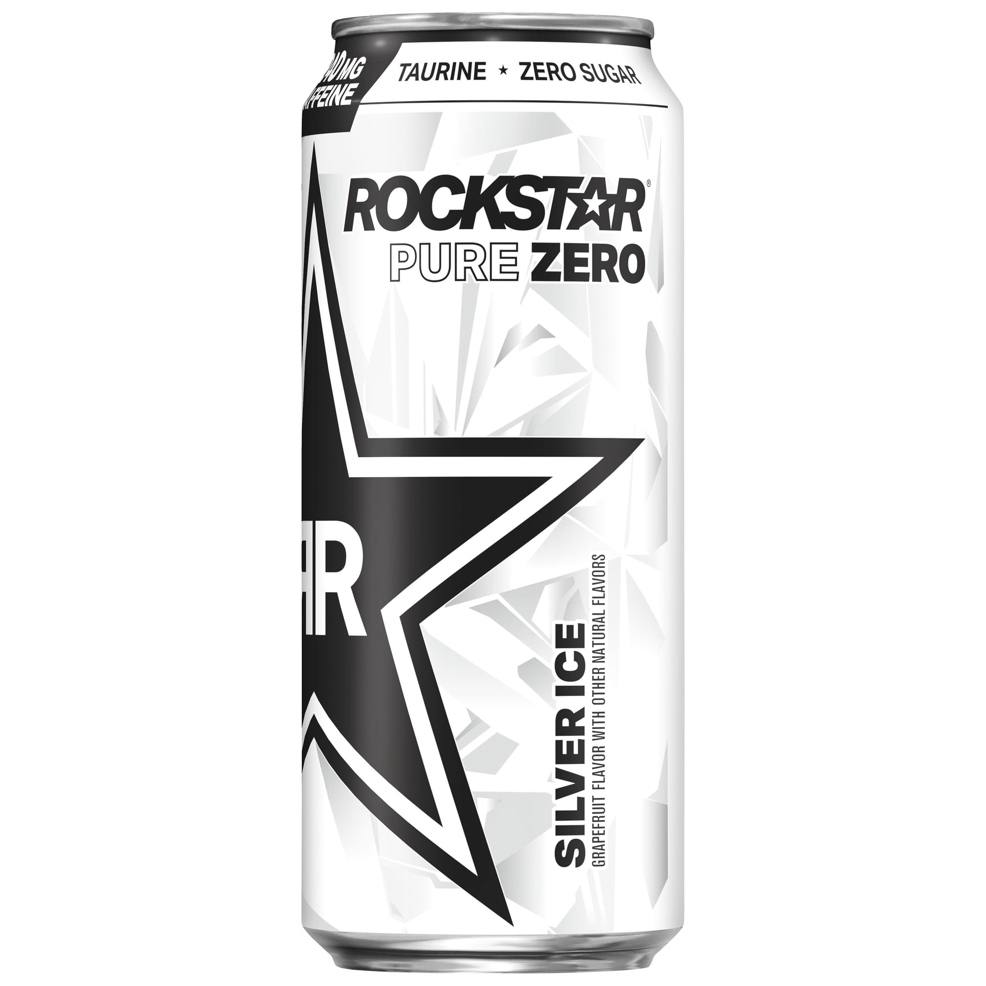 Rockstar Pure Zero Silver Ice Flavored Energy Drink, 16 fl oz