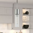 thumbnail image 2 of Henn & Hart PD0584 Lance Polished Nickel & Seeded Glass Pendant, 2 of 10