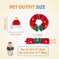 thumbnail image 3 of Cat Christmas Outfit 2pcs Set, Cat Santa Hat with Wreath Scarf, New Year Decoration Costume Suit for Small Dogs, Rabbits, Green, 3 of 5